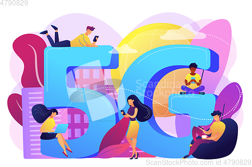 Image of 5g network concept vector illustration.