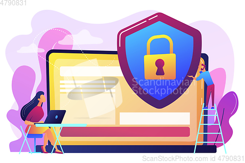 Image of Data privacy concept vector illustration.