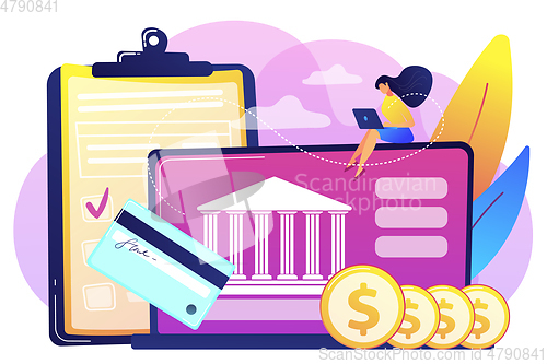 Image of Bank account concept vector illustration.