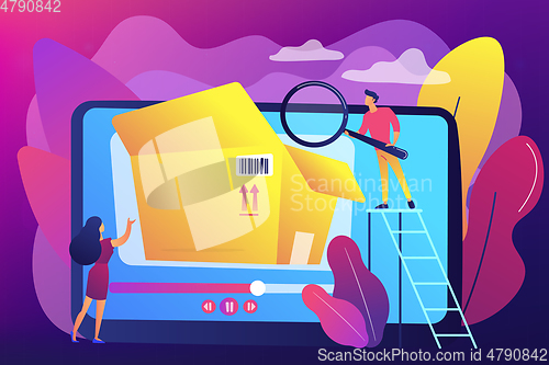 Image of Unboxing video concept vector illustration.