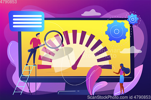 Image of Benchmark testing concept vector illustration.