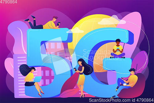 Image of 5g network concept vector illustration.