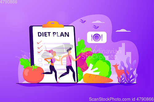 Image of Weight loss diet concept vector illustration.