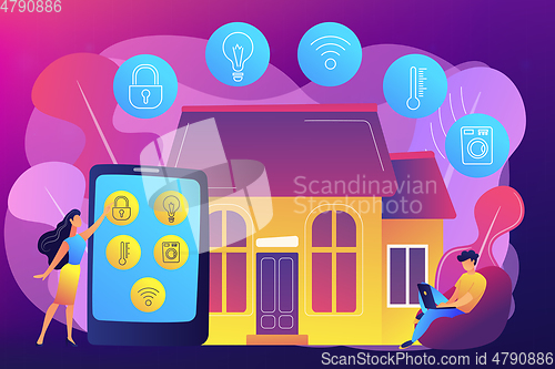 Image of Smart home concept vector illustration.