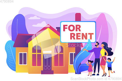 Image of House for rent concept vector illustration.