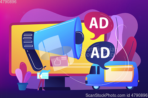 Image of Outdoor advertising design concept vector illustration.