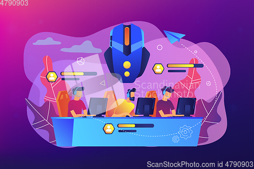 Image of Multiplayer online battle arena concept vector illustration.