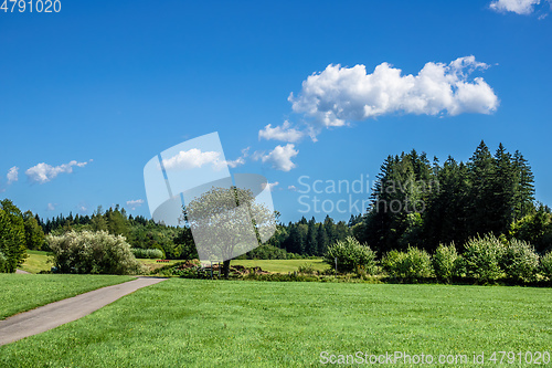 Image of bavarian landscape summer day