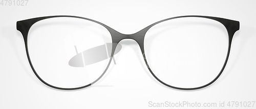 Image of black glasses on white background