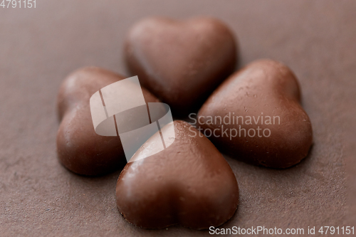 Image of heart shaped chocolate candies