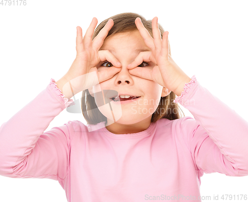 Image of Portrait of a cute little girl