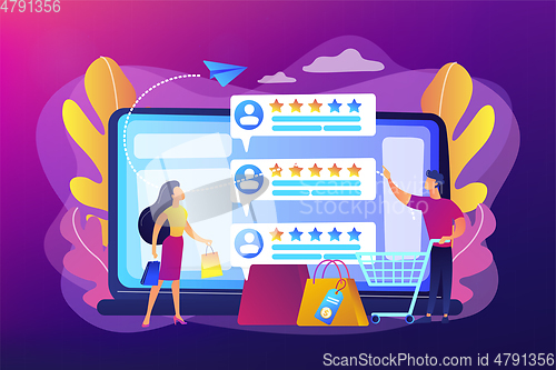 Image of Seller reputation system concept vector illustration.