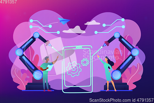 Image of Laser technologies concept vector illustration.