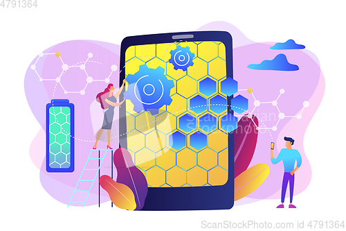 Image of Graphene technologies concept vector illustration.