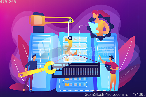 Image of Big data engineering concept vector illustration.