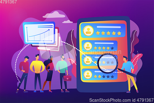 Image of Performance rating concept vector illustration.
