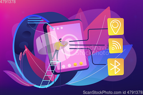 Image of Wireless connectivity concept vector illustration.