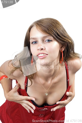 Image of portrait of the sexy beauty young woman. Isolated