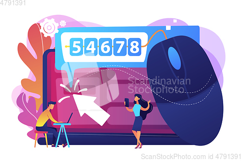 Image of Click tracking concept vector illustration.