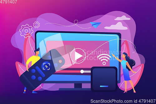 Image of Smart TV box concept vector illustration.