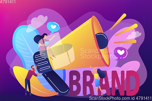 Image of Brand awareness concept vector illustration.