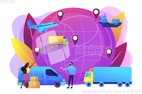 Image of Global transportation system concept vector illustration.