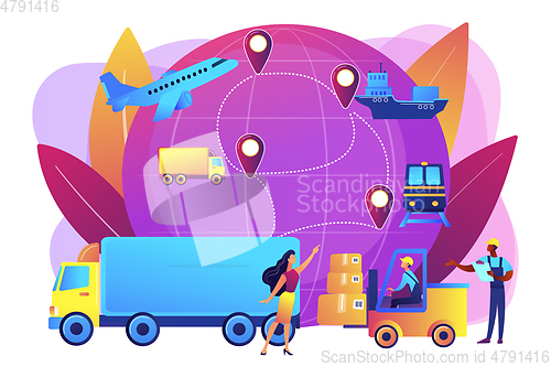 Image of Business logistics concept vector illustration.