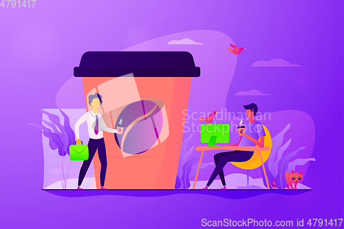 Image of Take away coffee concept vector illustration.