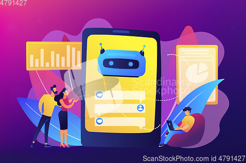 Image of Chatbot customer service concept vector illustration.