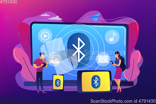 Image of Bluetooth connection concept vector illustration.