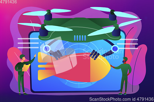 Image of Military drone concept vector illustration.