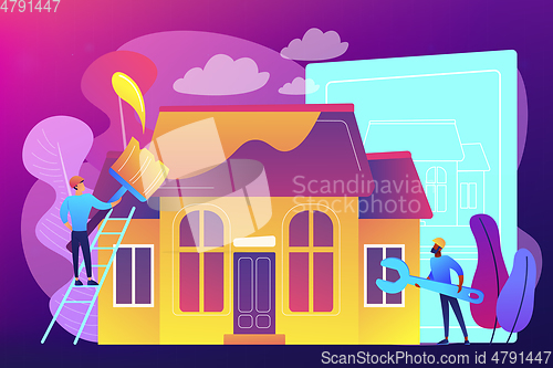 Image of House renovation concept vector illustration.