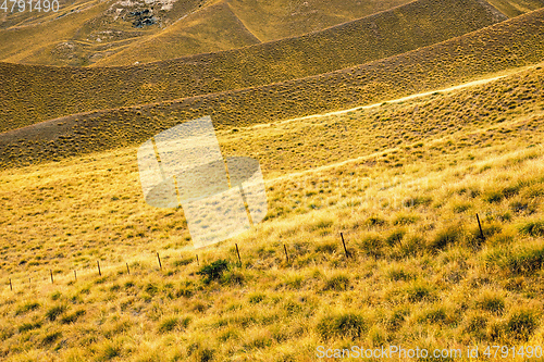 Image of beautiful light on grass hills in south Australia