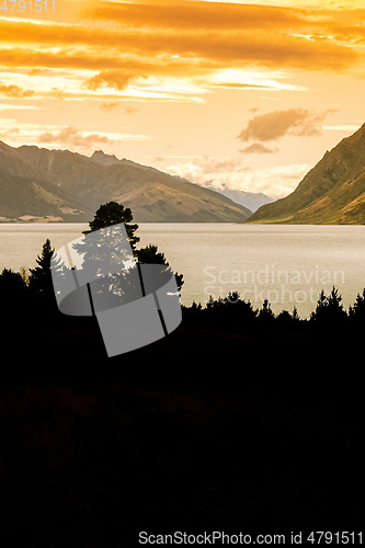 Image of Lake Hawea in New Zealand