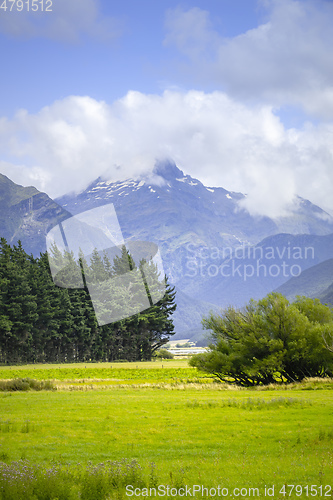 Image of beautiful landscape scenery at south island of New Zealand