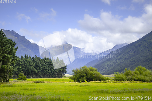 Image of beautiful landscape scenery at south island of New Zealand