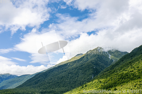 Image of mountain scenery at south island New Zealand