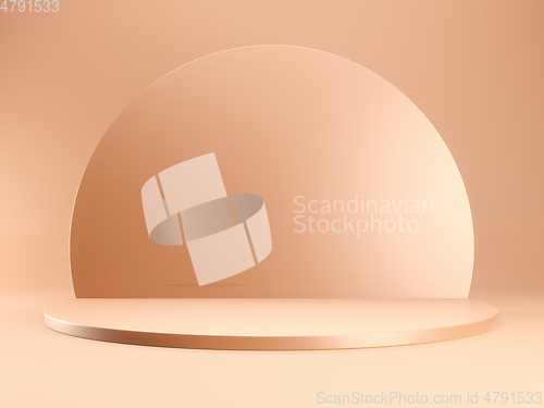 Image of mockup podium abstract geometric design