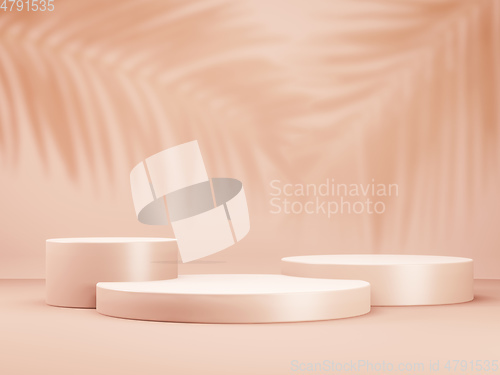 Image of mockup podium abstract geometric design