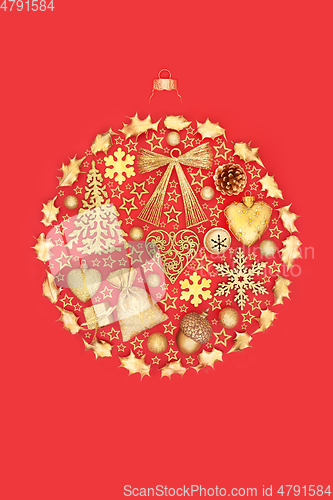 Image of Decorative Christmas Abstract Round Tree Bauble  