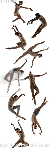 Image of The group of modern ballet dancers. Contemporary art ballet