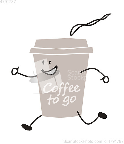Image of funny coffee to go character