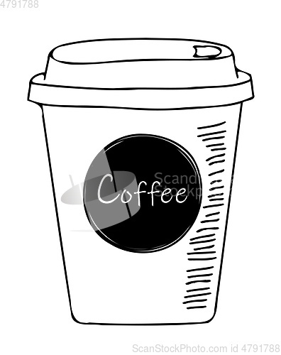 Image of simple coffee to go sketch