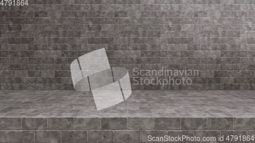 Image of Empty modern studio table room background, product display with 