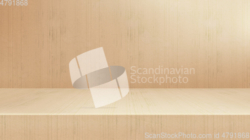 Image of Empty modern studio table room background, product display with 