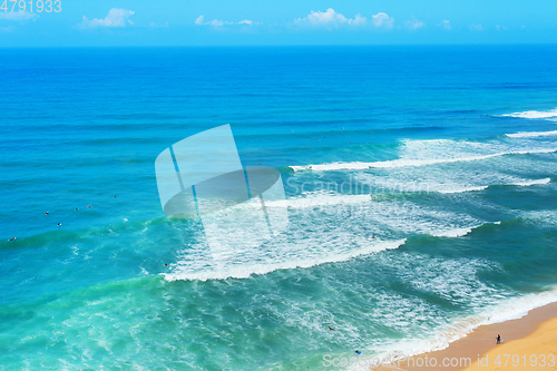 Image of Surfer  surf ocean beach Portugal