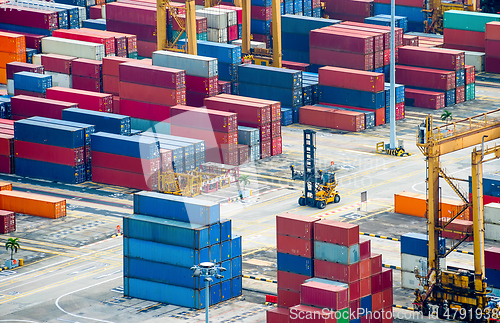 Image of Freight containers in commercial port