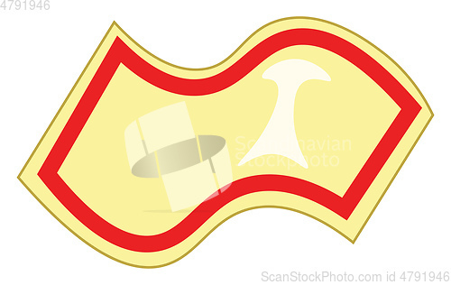 Image of A big beautiful soft towel of bright yellow and red color vector