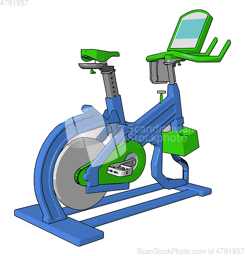 Image of A gym cycle vector or color illustration