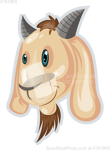 Image of Pink Goat, vector color illustration.